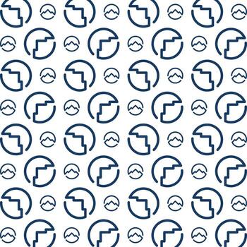 Mountain smooth trendy multicolor repeating pattern illustration background design vector