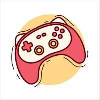 joystick game sport gaming controller doodle vector