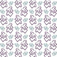 Dress smooth trendy multicolor repeating pattern illustration background design vector