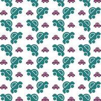 Car miraculous trendy multicolor repeating pattern illustration design vector