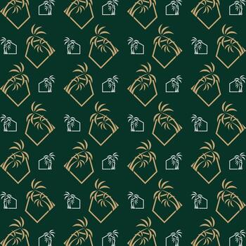 hogar palma árbol alto clase de moda multicolor repitiendo modelo ilustración diseño vector