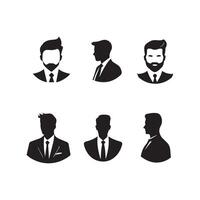business man icon set vector