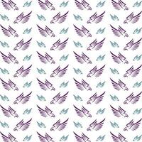 Eagle wing smooth trendy multicolor repeating pattern illustration background design vector