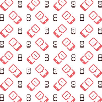 Chat noticeable trendy multicolor repeating pattern illustration background design