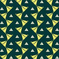 Camping interesting trendy multicolor repeating pattern illustration yellow design vector