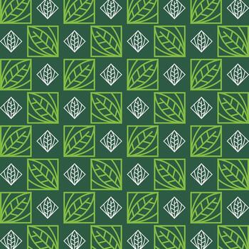 Square leaf energizing trendy multicolor repeating pattern illustration background design vector