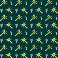 Palm tree interesting trendy multicolor repeating pattern illustration yellow design vector
