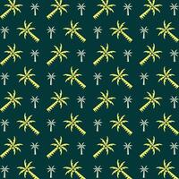 Palm tree interesting trendy multicolor repeating pattern illustration yellow design vector