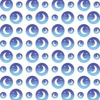 Moon awful trendy multicolor repeating pattern illustration background design vector