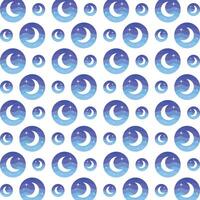 Moon awful trendy multicolor repeating pattern illustration background design vector