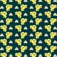 Cab interesting trendy multicolor repeating pattern illustration yellow design vector