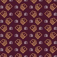 Real estate energizing trendy multicolor repeating pattern illustration background design vector