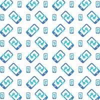 Phone smooth trendy multicolor repeating pattern illustration background design vector