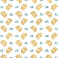 Book pencil awful trendy multicolor repeating pattern illustration background design vector