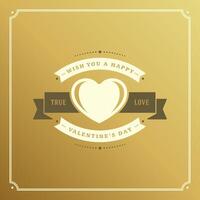 Valentines Day greeting card or poster illustration vector