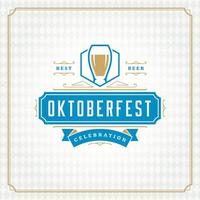 Oktoberfest cerveza festival celebracion Clásico saludo tarjeta vector