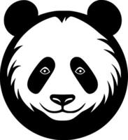 panda - minimalista y plano logo - ilustración vector