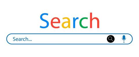 Search bar icon, user interface icon, web page template . vector