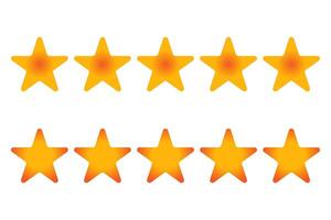 Five star rating badge, review rating, customer feedback. vector