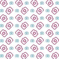 Service camera grand trendy multicolor repeating pattern illustration background design vector