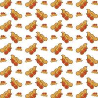 Peanut smooth trendy multicolor repeating pattern illustration background design vector