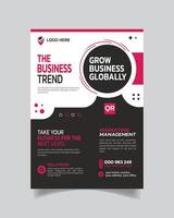 Amazing Business Flyer and Modern Business Leaflet or Wonderful Business Poster vector