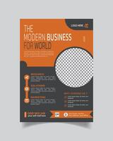 Minimalistic Business Flyer or Styling Creative Business Leaflet vector