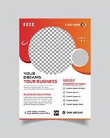 Stylus Business Flyer and Unique Business Leaflet or Modern Corporate Flyer vector