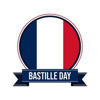 France bastille day badge vector