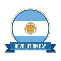 argentina revolución día Insignia vector