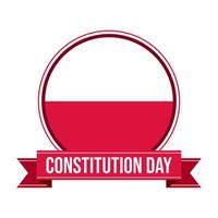 Poland constitution day badge vector