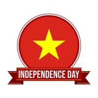 Vietnam independence day badge vector