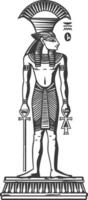 single ancient egypt hieroglyph one symbol image using Old engraving style vector