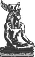 single ancient egypt hieroglyph one symbol image using Old engraving style vector