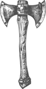 ax images using Old engraving style body black color only vector