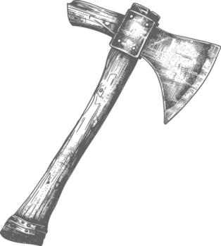 ax images using Old engraving style body black color only vector