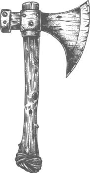 ax images using Old engraving style body black color only vector