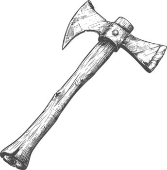 ax images using Old engraving style body black color only vector