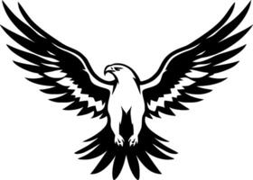 Eagle, Black and White illustration vector