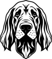 Bloodhound - Black and White Isolated Icon - illustration vector