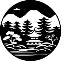 japonés - minimalista y plano logo - ilustración vector