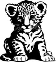 leopardo bebé - alto calidad logo - ilustración ideal para camiseta gráfico vector