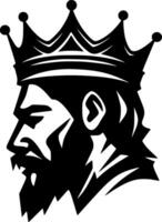 King - Black and White Isolated Icon - illustration vector