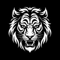 Tigre - minimalista y plano logo - ilustración vector