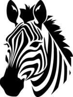 cebra, negro y blanco ilustración vector