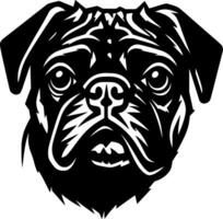 Pug - Minimalist and Flat Logo - illustration vector