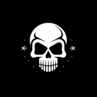 Skull - Black and White Isolated Icon - illustration vector