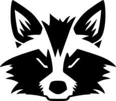 Raccoon, Minimalist and Simple Silhouette - illustration vector