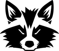 Raccoon, Minimalist and Simple Silhouette - illustration vector