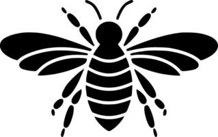 abeja, minimalista y sencillo silueta - ilustración vector